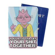 Onyourcases Princess Caroline Rick and Morty Get Your Shits Together Custom Passport Wallet Case Top With Credit Card Holder Awesome Personalized PU Leather Travel Trip Vacation Baggage Cover