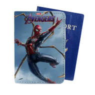 Onyourcases Spider Man Avengers Endgame Custom Passport Wallet Case Top With Credit Card Holder Awesome Personalized PU Leather Travel Trip Vacation Baggage Cover