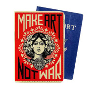 Onyourcases Obey Make Art Not War Poster Wall Decor Custom Passport Wallet Case Top With Credit Card Holder Awesome Personalized PU Leather Travel Trip Vacation Baggage Cover