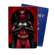 Onyourcases Batpool Batman Deadpool Custom Passport Wallet Case With Credit Card Holder Top Awesome Personalized PU Leather Travel Trip Vacation Baggage Cover