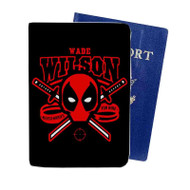 Onyourcases Deadpool Wade Wilson Custom Passport Wallet Case With Credit Card Holder Top Awesome Personalized PU Leather Travel Trip Vacation Baggage Cover