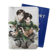 Onyourcases Eren Rivaille Shingeki no Kyojin Custom Passport Wallet Case With Credit Card Holder Top Awesome Personalized PU Leather Travel Trip Vacation Baggage Cover