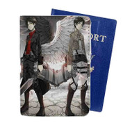 Onyourcases Eren and Levi Shingeki no Kyojin Custom Passport Wallet Case With Credit Card Holder Top Awesome Personalized PU Leather Travel Trip Vacation Baggage Cover