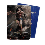 Onyourcases Gal Gadot as Wonder Woman Custom Passport Wallet Case With Credit Card Holder Top Awesome Personalized PU Leather Travel Trip Vacation Baggage Cover