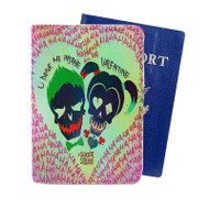 Onyourcases Harley Quinn and Joker Suicide Squad Custom Passport Wallet Case With Credit Card Holder Top Awesome Personalized PU Leather Travel Trip Vacation Baggage Cover