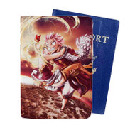 Onyourcases Natsu Dragneel and Lucy Fairy Tail Custom Passport Wallet Case With Credit Card Holder Top Awesome Personalized PU Leather Travel Trip Vacation Baggage Cover