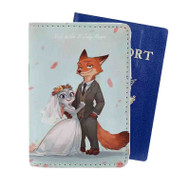Onyourcases Nick and Judy Maried Zootopia Custom Passport Wallet Case With Credit Card Holder Top Awesome Personalized PU Leather Travel Trip Vacation Baggage Cover