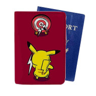 Onyourcases Pikachu Pokemon Custom Passport Wallet Case With Credit Card Holder Top Awesome Personalized PU Leather Travel Trip Vacation Baggage Cover