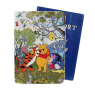 Onyourcases Pooh and Friends Disney Custom Passport Wallet Case With Credit Card Holder Top Awesome Personalized PU Leather Travel Trip Vacation Baggage Cover
