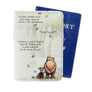 Onyourcases Pooh and Piglet Quotes Disney Custom Passport Wallet Case With Credit Card Holder Top Awesome Personalized PU Leather Travel Trip Vacation Baggage Cover