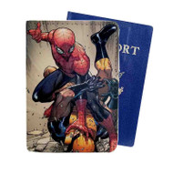 Onyourcases Spider Man vs Wolverine Custom Passport Wallet Case With Credit Card Holder Top Awesome Personalized PU Leather Travel Trip Vacation Baggage Cover