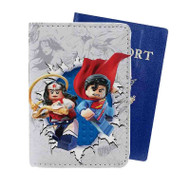 Onyourcases Wonder Woman and Superman lego Custom Passport Wallet Case With Credit Card Holder Top Awesome Personalized PU Leather Travel Trip Vacation Baggage Cover