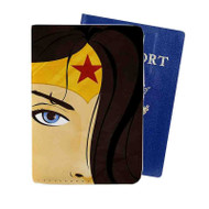 Onyourcases Wonder Woman Face Art Custom Passport Wallet Case With Credit Card Holder Top Awesome Personalized PU Leather Travel Trip Vacation Baggage Cover