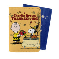 Onyourcases A Charlie Brown Thanksgiving Custom Passport Wallet Case With Credit Card Holder Awesome Personalized PU Leather Top Travel Trip Vacation Baggage Cover