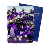 Onyourcases Baltimore Ravens NFL 2022 Squad Custom Passport Wallet Case With Credit Card Holder Awesome Personalized PU Leather Top Travel Trip Vacation Baggage Cover