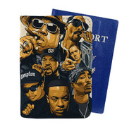 Onyourcases Eminem Tupac Biggie Snoop Dogg Ice Cube Custom Passport Wallet Case With Credit Card Holder Awesome Personalized PU Leather Top Travel Trip Vacation Baggage Cover