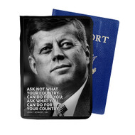 Onyourcases John F Kennedy Quotes jpeg Custom Passport Wallet Case With Credit Card Holder Awesome Personalized PU Leather Top Travel Trip Vacation Baggage Cover