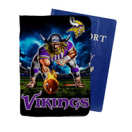 Onyourcases Minnesota Vikings NFL 2022 Custom Passport Wallet Case With Credit Card Holder Awesome Personalized PU Leather Top Travel Trip Vacation Baggage Cover