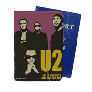 Onyourcases U2 Vintage Custom Passport Wallet Case With Credit Card Holder Awesome Personalized PU Leather Top Travel Trip Vacation Baggage Cover