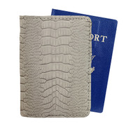 Onyourcases White Alligator Skin Custom Passport Wallet Case With Credit Card Holder Awesome Personalized PU Leather Top Travel Trip Vacation Baggage Cover