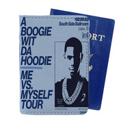 Onyourcases A Boogie Wit Da Hoodie Me vs Myself Tour Custom Passport Wallet Case With Credit Card Holder Awesome Personalized PU Leather Travel Trip Top Vacation Baggage Cover
