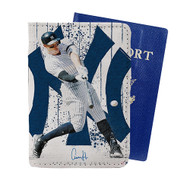 Onyourcases Aaron Judge Signed New York Yankees Custom Passport Wallet Case With Credit Card Holder Awesome Personalized PU Leather Travel Trip Top Vacation Baggage Cover