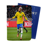 Onyourcases Neymar Brazil World Cup 2022 Custom Passport Wallet Case With Credit Card Holder Awesome Personalized PU Leather Travel Trip Top Vacation Baggage Cover