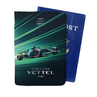 Onyourcases Sebastian Vettel Aston Martin F1 Custom Passport Wallet Case With Credit Card Holder Awesome Personalized PU Leather Travel Trip Top Vacation Baggage Cover