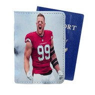 Onyourcases J J Watt Arizona Cardinals Custom Passport Wallet Case With Credit Card Holder Awesome Personalized PU Leather Travel Trip Vacation Top Baggage Cover