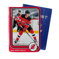 Onyourcases Jack Hughes New Jersey Devils Custom Passport Wallet Case With Credit Card Holder Awesome Personalized PU Leather Travel Trip Vacation Top Baggage Cover