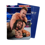 Onyourcases John Cena and Roman Reigns WWE Smack Down Custom Passport Wallet Case With Credit Card Holder Awesome Personalized PU Leather Travel Trip Vacation Top Baggage Cover