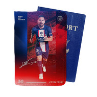 Onyourcases Lionel Messi PSG Custom Passport Wallet Case With Credit Card Holder Awesome Personalized PU Leather Travel Trip Vacation Top Baggage Cover
