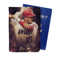 Onyourcases Mike Trout LA Angels Custom Passport Wallet Case With Credit Card Holder Awesome Personalized PU Leather Travel Trip Vacation Top Baggage Cover