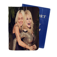 Onyourcases Miley Cyrus and Dolly Parton Custom Passport Wallet Case With Credit Card Holder Awesome Personalized PU Leather Travel Trip Vacation Top Baggage Cover