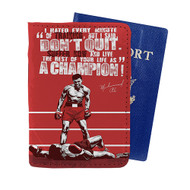 Onyourcases Muhammad Ali Champion Quotes Custom Passport Wallet Case With Credit Card Holder Awesome Personalized PU Leather Travel Trip Vacation Top Baggage Cover