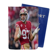 Onyourcases Nick Bosa San Francisco 49ers Custom Passport Wallet Case With Credit Card Holder Awesome Personalized PU Leather Travel Trip Vacation Top Baggage Cover