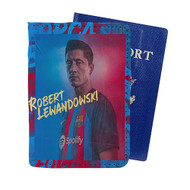 Onyourcases Robert Lewandowski FC Barcelona Custom Passport Wallet Case With Credit Card Holder Awesome Personalized PU Leather Travel Trip Vacation Top Baggage Cover