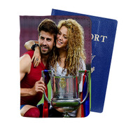 Onyourcases Shakira and Gerard Pique Custom Passport Wallet Case With Credit Card Holder Awesome Personalized PU Leather Travel Trip Vacation Top Baggage Cover