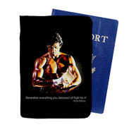 Onyourcases Sylvester Stallone Rocky Balboa Custom Passport Wallet Case With Credit Card Holder Awesome Personalized PU Leather Travel Trip Vacation Top Baggage Cover