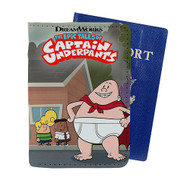 Onyourcases The Epic Tales of Captain Underpants Custom Passport Wallet Case With Credit Card Holder Awesome Personalized PU Leather Travel Trip Vacation Top Baggage Cover