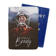 Onyourcases Tom Brady Tampa Bay Buccaneers Custom Passport Wallet Case With Credit Card Holder Awesome Personalized PU Leather Travel Trip Vacation Top Baggage Cover