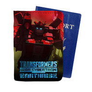 Onyourcases Transformers War for Cybertron Trilogy Earthrise Custom Passport Wallet Case With Credit Card Holder Awesome Personalized PU Leather Travel Trip Vacation Top Baggage Cover