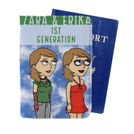Onyourcases Zara and Erika 1st Generation Custom Passport Wallet Case With Credit Card Holder Awesome Personalized PU Leather Travel Trip Vacation Top Baggage Cover