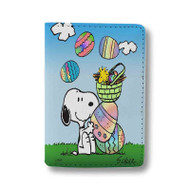 Onyourcases snoopy easter computer wallpaper Custom Passport Wallet Case With Credit Card Holder Awesome Personalized PU Leather Travel Trip Vacation Baggage Top Cover