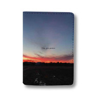 Onyourcases Aesthetic Sunset Wallpaper Quotes Custom Passport Wallet Top Case With Credit Card Holder Awesome Personalized PU Leather Travel Trip Vacation Baggage Cover