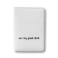 Onyourcases Aesthetic White Background Quotes Custom Passport Wallet Top Case With Credit Card Holder Awesome Personalized PU Leather Travel Trip Vacation Baggage Cover