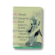 Onyourcases Anime Sweet Love Quotes Custom Passport Wallet Top Case With Credit Card Holder Awesome Personalized PU Leather Travel Trip Vacation Baggage Cover