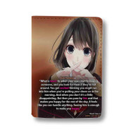 Onyourcases Anime True Love Quotes Custom Passport Wallet Top Case With Credit Card Holder Awesome Personalized PU Leather Travel Trip Vacation Baggage Cover
