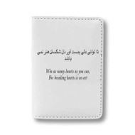 Onyourcases Beautiful Farsi Quotes Custom Passport Wallet Top Case With Credit Card Holder Awesome Personalized PU Leather Travel Trip Vacation Baggage Cover