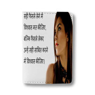 Onyourcases Beautiful Girl Quotes And Sayings In Hindi Custom Passport Wallet Top Case With Credit Card Holder Awesome Personalized PU Leather Travel Trip Vacation Baggage Cover